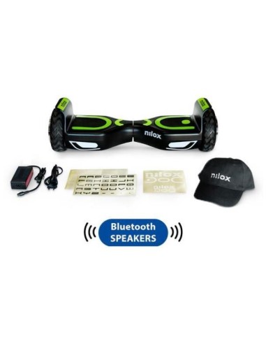 Nilox 30NXBK65BWN01 hoverboard Monopattino autobilanciante 10 km h 4300 mAh Nero, Verde