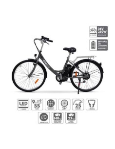 Nilox 30NXEB266V001 bicicletta elettrica Nero Acciaio 66 cm (26") 23 kg 2