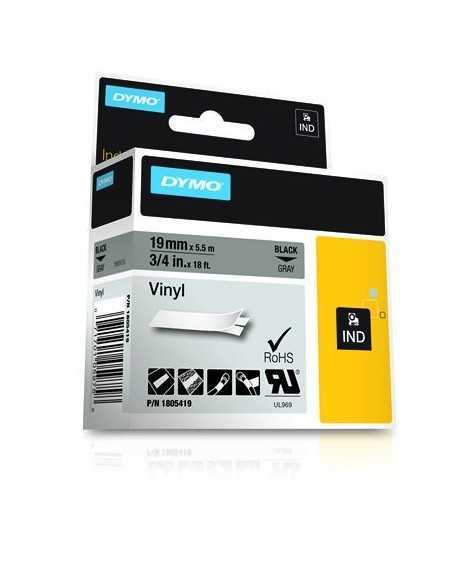 Dymo NASTRO 19MMX 5 5M VINILE NE GR D1 RHINOPRO 1805419 0071701059758 MATERIALE DI CONSUMO