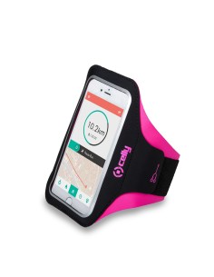 Celly ARMBANDXLPK custodia per cellulare 12,7 cm (5") Fascia da braccio Nero, Rosa