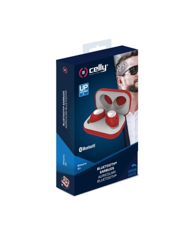 Celly Bh Twins Air Auricolare Wireless In-ear Musica e Chiamate Bluetooth Rosso