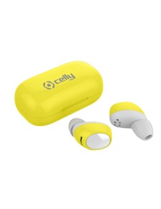 Celly Bh Twins Air Auricolare Wireless In-ear Musica e Chiamate Bluetooth Giallo