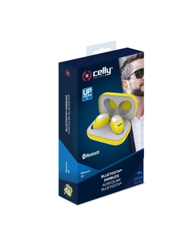 Celly Bh Twins Air Auricolare Wireless In-ear Musica e Chiamate Bluetooth Giallo