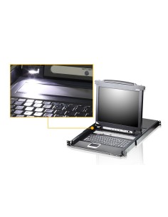 ATEN CL5708M switch per keyboard-video-mouse (kvm) Montaggio rack Nero 2