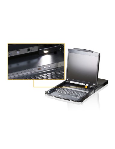ATEN CL5800N console a rack 48,3 cm (19") 1280 x 1024 Pixel Metallo Nero 1U