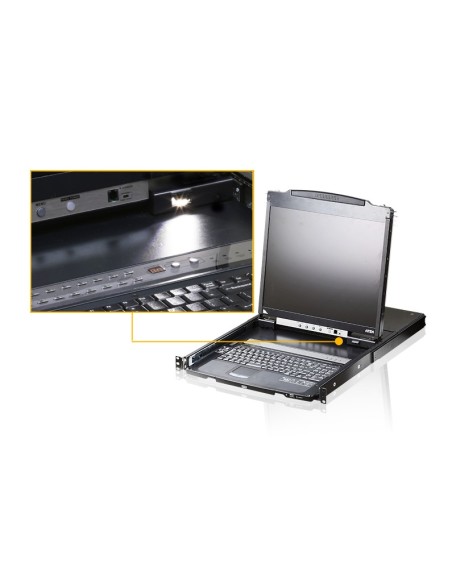 ATEN CL5800N console a rack 48,3 cm (19") 1280 x 1024 Pixel Metallo Nero 1U