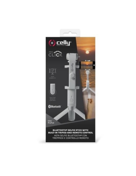 Celly Click Propod bastone per selfie Smartphone Bianco