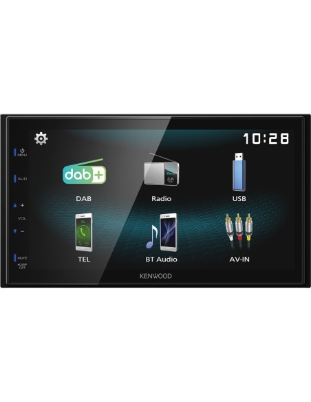 Kenwood DMX125DAB Ricevitore multimediale per auto Nero 84 W Bluetooth