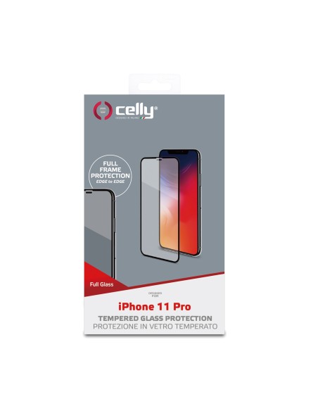 Celly FULLGLASS1000BK protezione per lo schermo e il retro dei telefoni cellulari Pellicola proteggischermo trasparente Apple 1