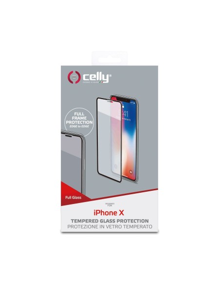 Celly FULLGLASS900BK protezione per lo schermo e il retro dei telefoni cellulari Protezione per schermo antiriflesso Apple 1 pz