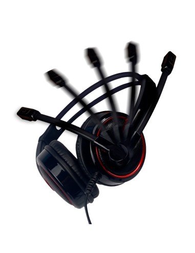 Celly GameBeat Auricolare Cablato A Padiglione Gaming Nero, Rosso