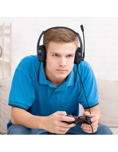 Celly GameBeat Auricolare Cablato A Padiglione Gaming Nero, Rosso