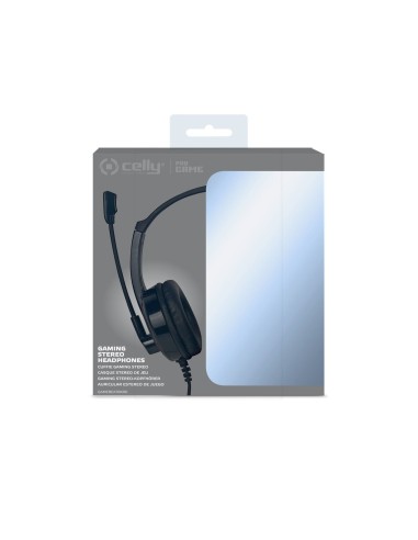 Celly GameBeat Auricolare Cablato A Padiglione Gaming Nero, Rosso