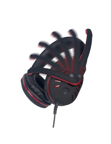 Celly GameBeatPro Auricolare Cablato A Padiglione Gaming Nero, Rosso