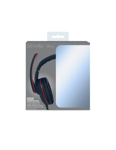 Celly GameBeatPro Auricolare Cablato A Padiglione Gaming Nero, Rosso