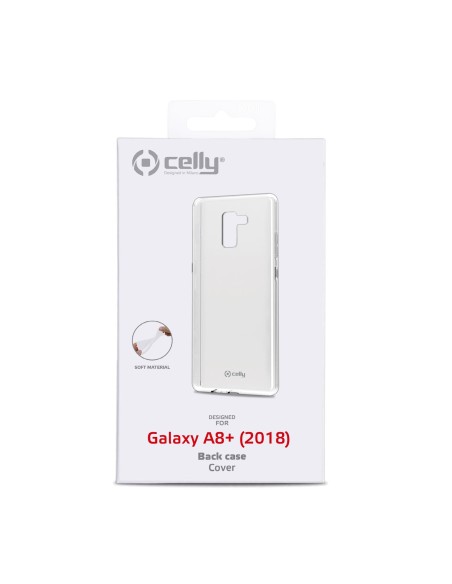 Celly TPU COVER GALAXY A8 PLUS custodia per cellulare 15,2 cm (6") Trasparente