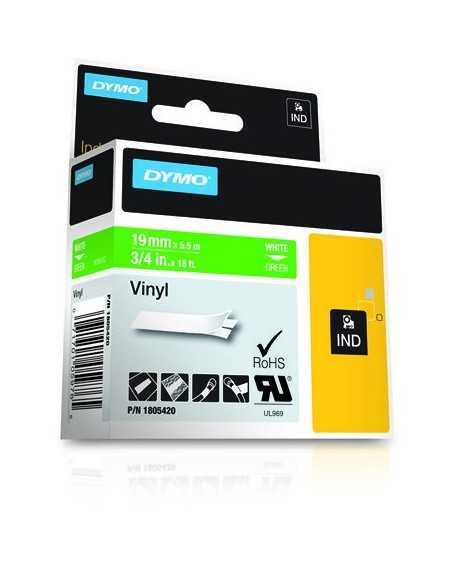 Dymo NASTRO 19MMX 5 5M VINILE BI VE D1 RHINOPRO 1805420 0071701059765 MATERIALE DI CONSUMO