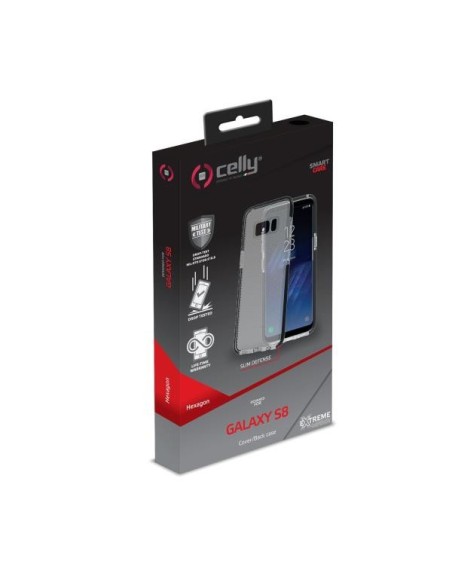 Celly Hexagon custodia per cellulare 14,7 cm (5.8") Cover Nero, Trasparente Celly Hexagon custodia per cellulare 14,7 cm (5.8") Cover Nero, Trasparente