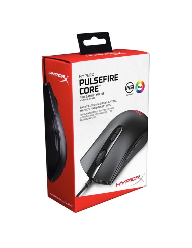 HyperX Pulsefire Core mouse Gaming Ambidestro USB tipo A Ottico 6200 DPI