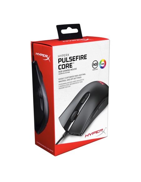 HyperX Pulsefire Core mouse Gaming Ambidestro USB tipo A Ottico 6200 DPI