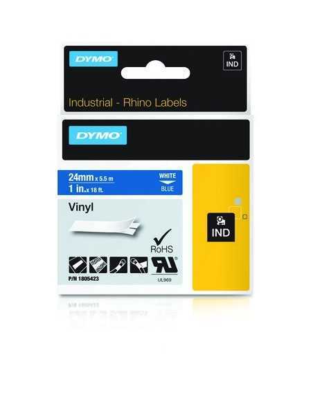 Dymo NASTRO 24MMX 5 5M VINILE BI BLU D1 RHINOPRO 1805423 0071701059796 MATERIALE DI CONSUMO