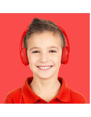 Celly KidsBeat Cuffie Cablato A Padiglione Rosso
