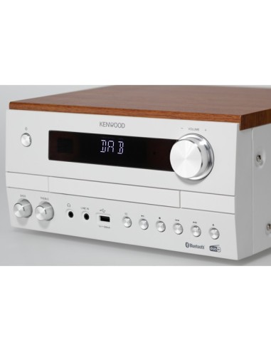 Kenwood M-820DAB Microsistema audio per la casa 50 W Bianco, Legno