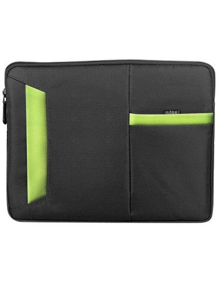 Nilox NX133SLVBCGR borsa per laptop 33,8 cm (13.3") Custodia a tasca Nero, Verde