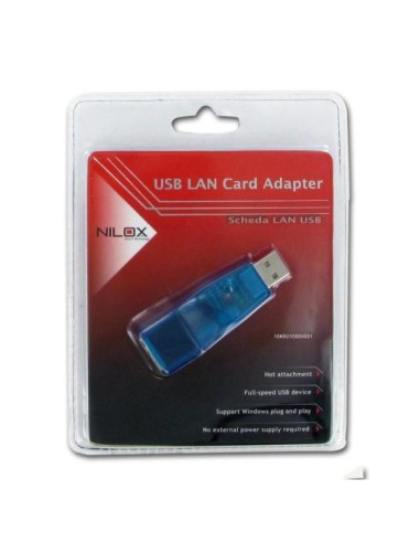 Nilox NXCON03 adattatore per inversione del genere dei cavi USB A RJ45 Blu