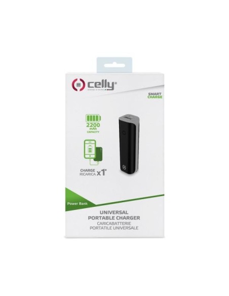 Celly PBD2200BK batteria portatile Ioni di Litio 2200 mAh Nero, Grigio