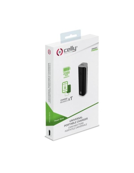 Celly PBD2200BK batteria portatile Ioni di Litio 2200 mAh Nero, Grigio