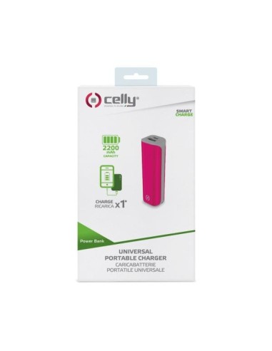Celly PBD2200PK batteria portatile Ioni di Litio 2200 mAh Rosa
