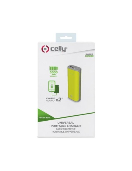 Celly PBD5000LG batteria portatile Ioni di Litio 5000 mAh Giallo