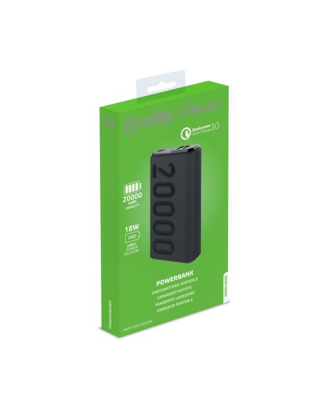 Celly PD18W 20000 mAh Nero