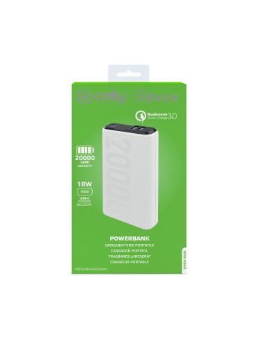 Celly PD18W 20000 mAh Bianco