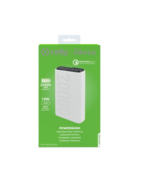 Celly PD18W 20000 mAh Bianco
