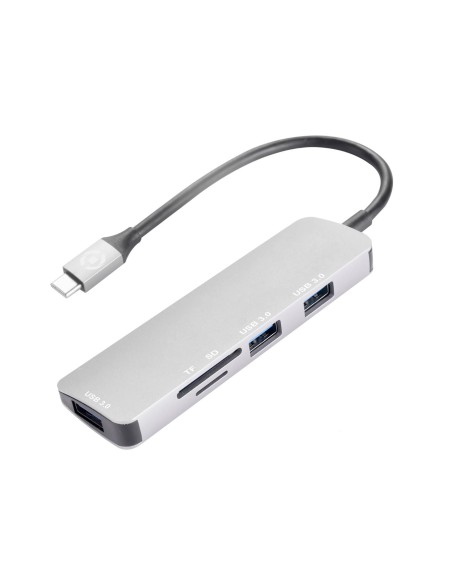 Celly Prohub USB 3.2 Gen 1 (3.1 Gen 1) Type-C Argento