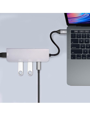 Celly Prohub USB 3.2 Gen 1 (3.1 Gen 1) Type-C Argento