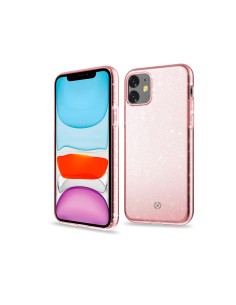 Celly Sparkle custodia per cellulare 15,5 cm (6.1") Cover Rosa, Trasparente