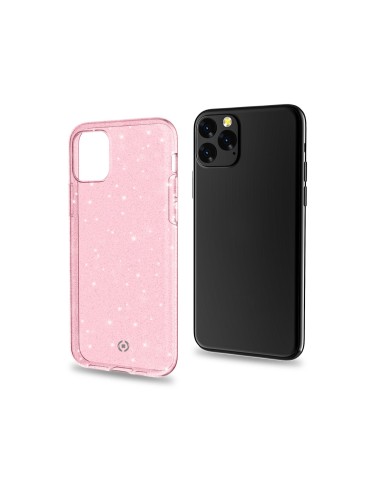 Celly Sparkle custodia per cellulare 14,7 cm (5.8") Cover Rosa, Trasparente
