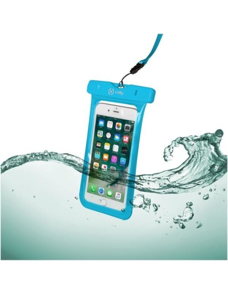 Celly SPLASHBAG18LB custodia per cellulare 14,5 cm (5.7") Custodia a sacchetto Blu