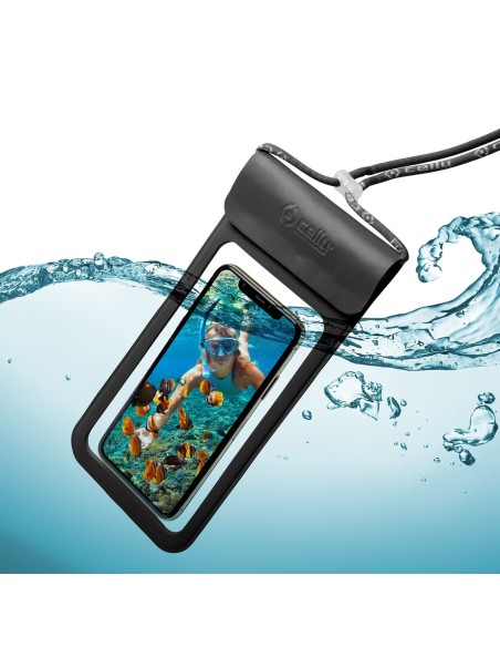 Celly SPLASHBAG19BK custodia per cellulare 16,5 cm (6.5") Cover a guscio Nero