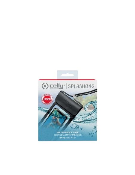 Celly SPLASHBAG19BK custodia per cellulare 16,5 cm (6.5") Cover a guscio Nero