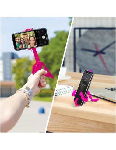 Celly Squiddy treppiede Smartphone fotocamera di azione 6 gamba gambe Rosa
