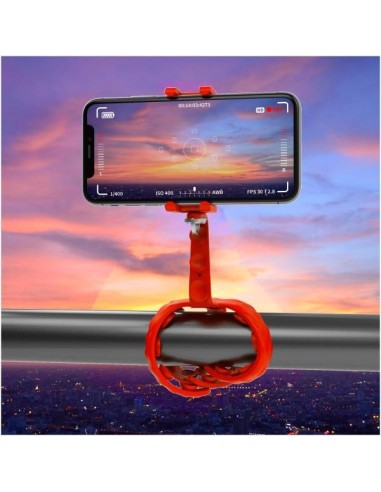 Celly Squiddy treppiede Smartphone fotocamera di azione 6 gamba gambe Rosso