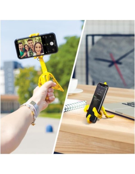 Celly Squiddy treppiede Smartphone fotocamera di azione 6 gamba gambe Giallo