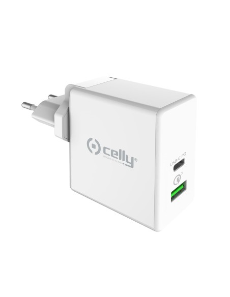 Celly TCUSBC45WWH Caricabatterie per dispositivi mobili Universale Bianco AC Ricarica rapida Interno Celly TCUSBC45WWH Caricabatterie per dispositivi mobili Universale Bianco AC Ricarica rapida Interno