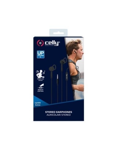 Celly UP400 Active Auricolare Cablato In-ear Musica e Chiamate Nero