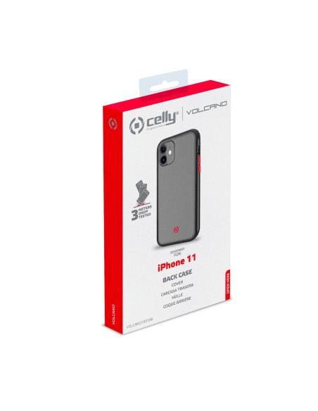 Celly VOLCANO custodia per cellulare 15,5 cm (6.1") Cover Nero, Trasparente Celly VOLCANO custodia per cellulare 15,5 cm (6.1") Cover Nero, Trasparente