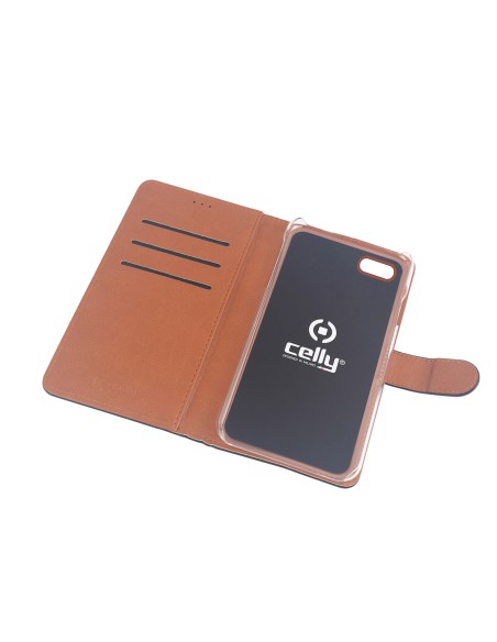 Celly WALLY763 custodia per cellulare 13,8 cm (5.45") Custodia a libro Nero